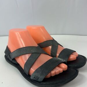Born Trinidad Gray Leather Women's Sandals